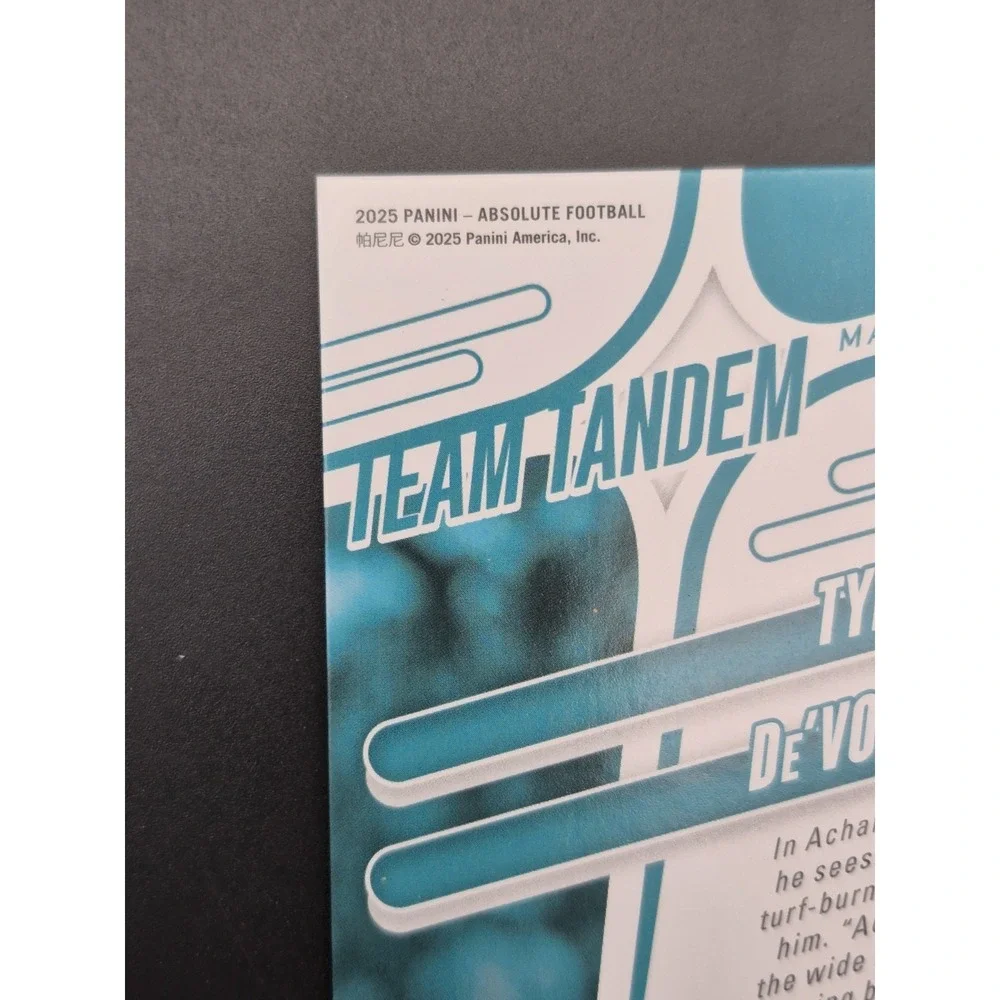2025 Panini Absolute DeVon Achane Tyreek Hill #TTM-MIA Team Tandems /115